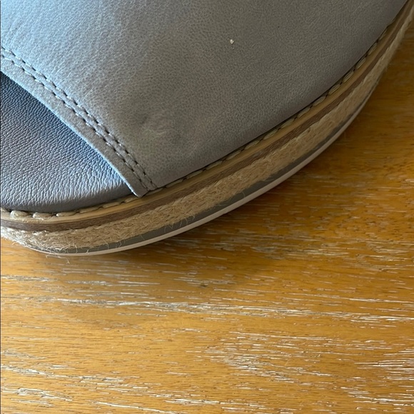 Timberland Gray Peep Toe Emerson Wedge Sandals SZ 11 NWOT - Picture 6 of 9